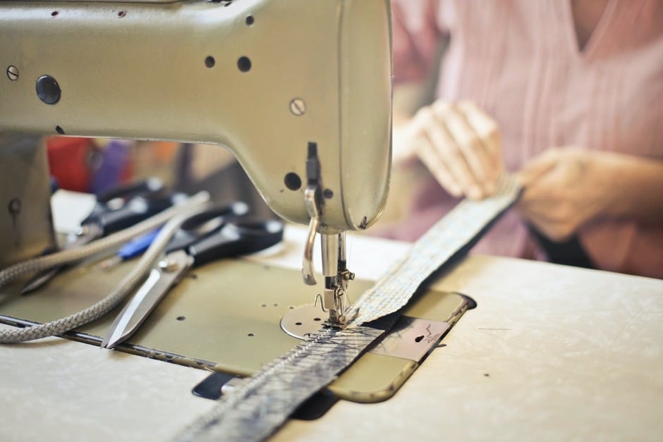 Industrial Sewing Machine Woman Sewing